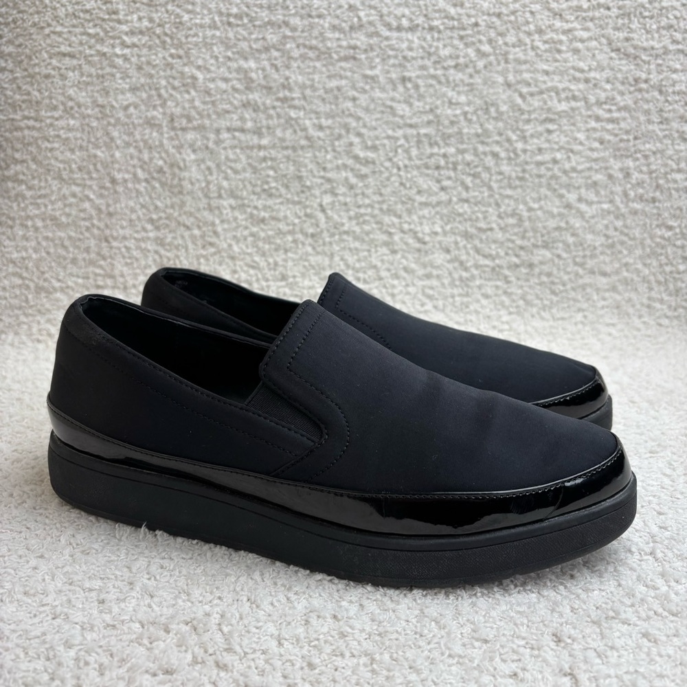 Donald Pliner Shoe Womens 8M Black Meg Slip On Loafer Classic Closet Staple Prep